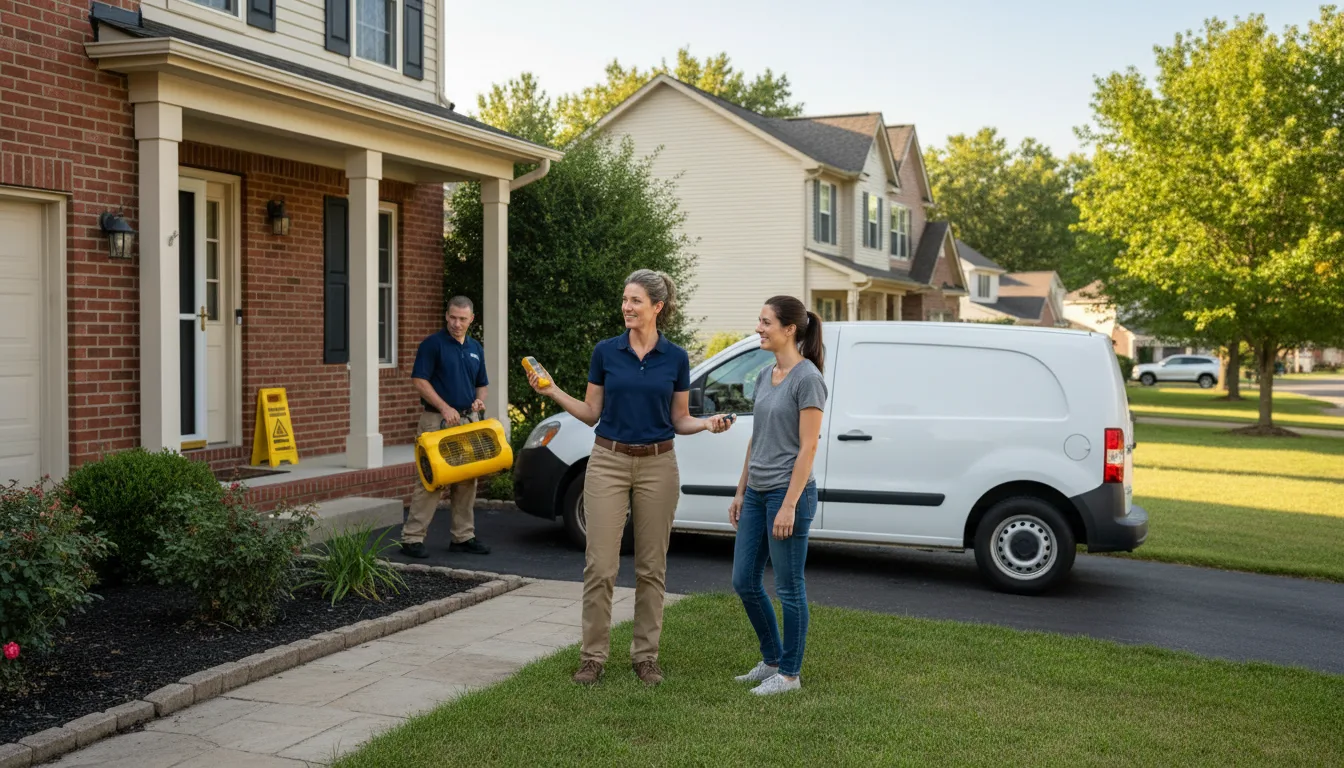 Residential water damage restoration in Cypress, CA